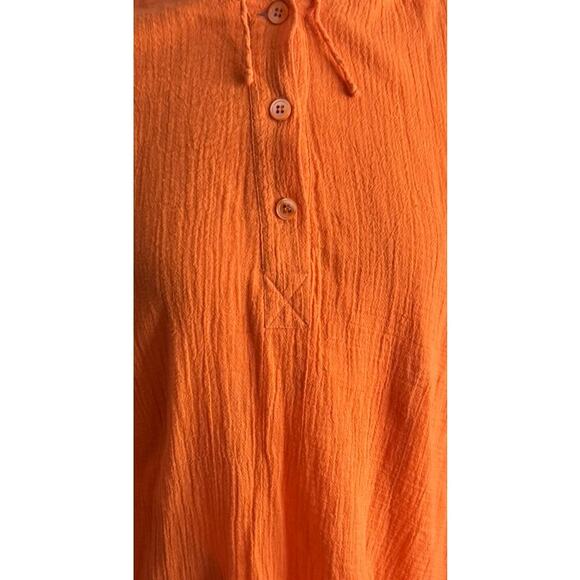 Salon Z Real Clothing Saks Fifth Avenue Size 22 Orange Hoodie Pullover - Picture 2 of 6